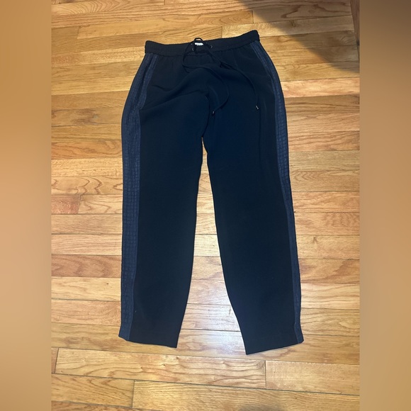 Vince Other - Vince Men’s Black Silk Side‎ Seam Jogger Pants Small Snakeskin Elastic Waistband